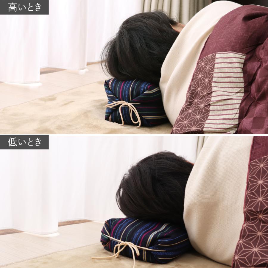 ごろ寝そば枕 ひもで高さ調節可能 日本製 約15×27×11cm〜約24×35×8cm D's collection｜tokutokuseikatsu｜10