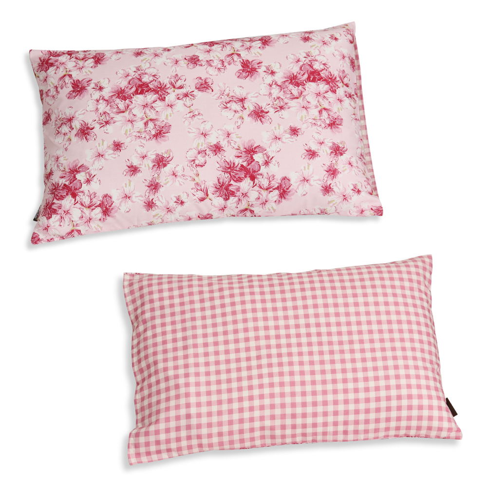 RALPH LAUREN 枕カバー リバーシブル 花柄 チェック 枕カバー 小さめサイズ 約35×50cm ウォーターフラワー まくらカバー 花