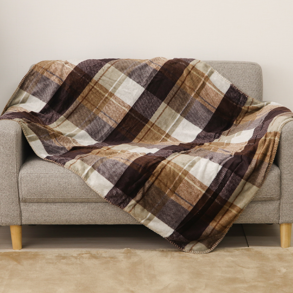 モノグラム柄毛布【サンプル品】リピート割引有 アクリル毛布（毛羽部分）/ラヴィサン《LANVIN COLLECTION/ランバン