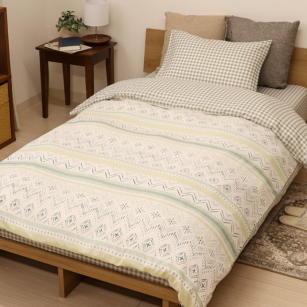 掛け布団 150 x 210 cm 模様入り 掛け布団カバー シングルロングサイズ 約150×210cm 表と裏で柄が異なる