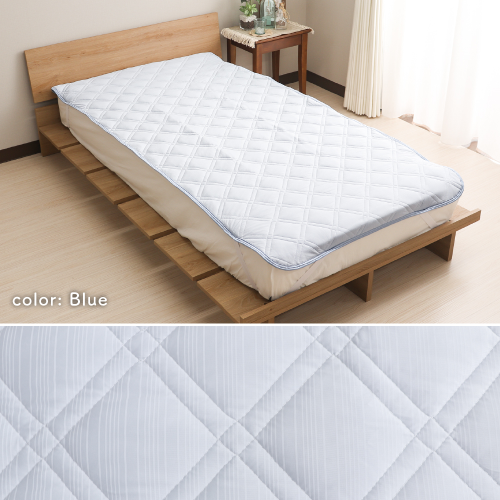 敷きパッド ダブルサイズ 約140×205cm 接触冷感 敷パッド Q-max値0.47