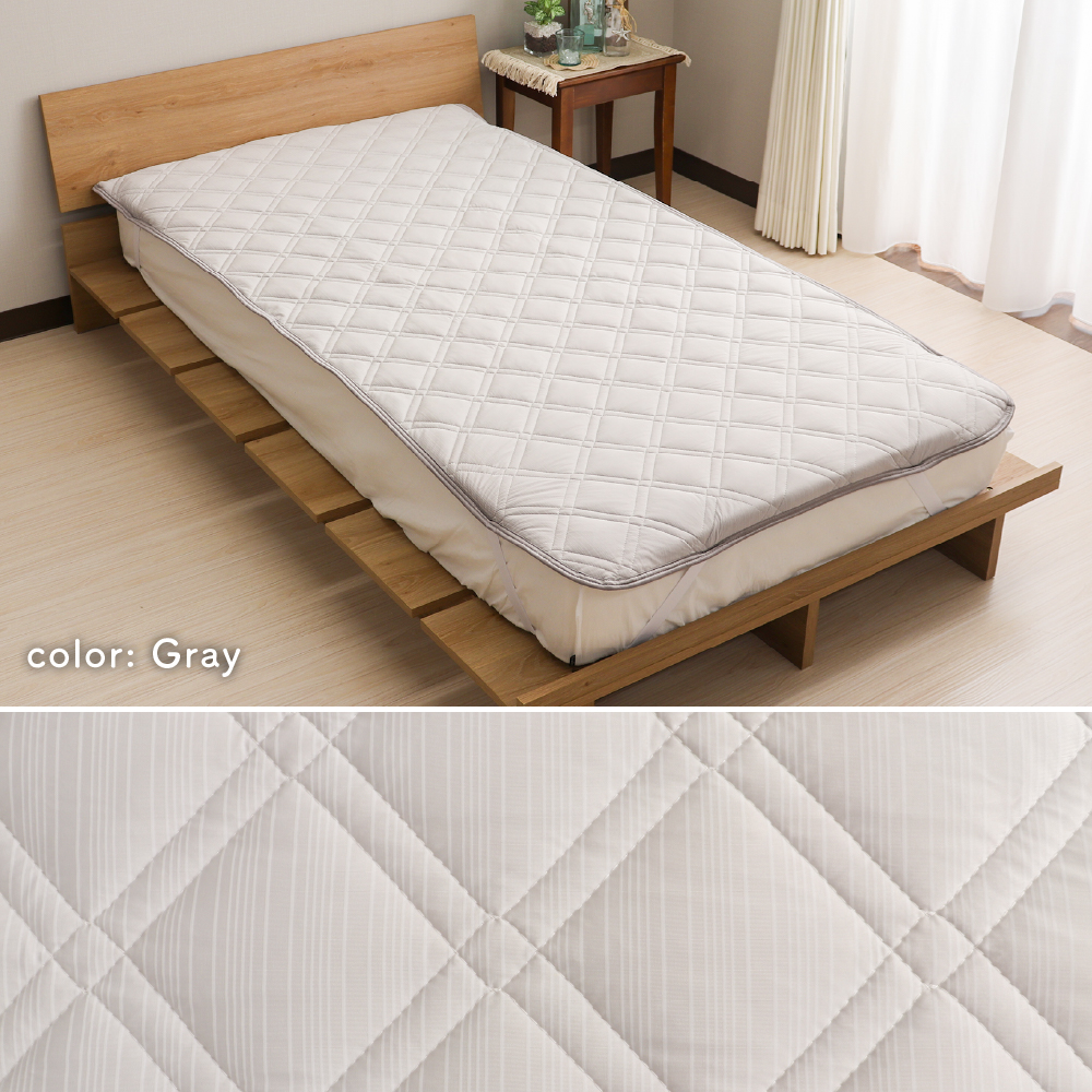 敷きパッド ダブルサイズ 約140×205cm 接触冷感 敷パッド Q-max値0.47