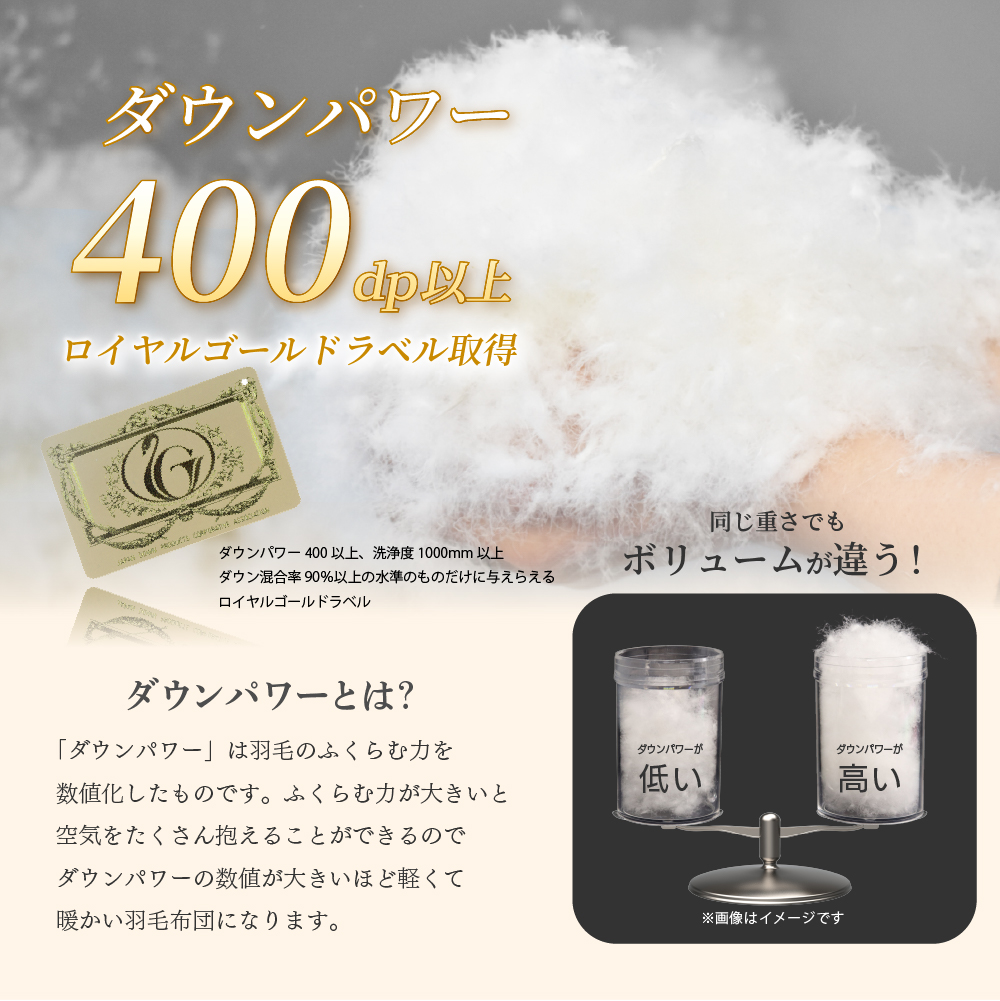 ハンガリー産ホワイトダックダウン90%羽毛掛け布団のおすすめ人気商品