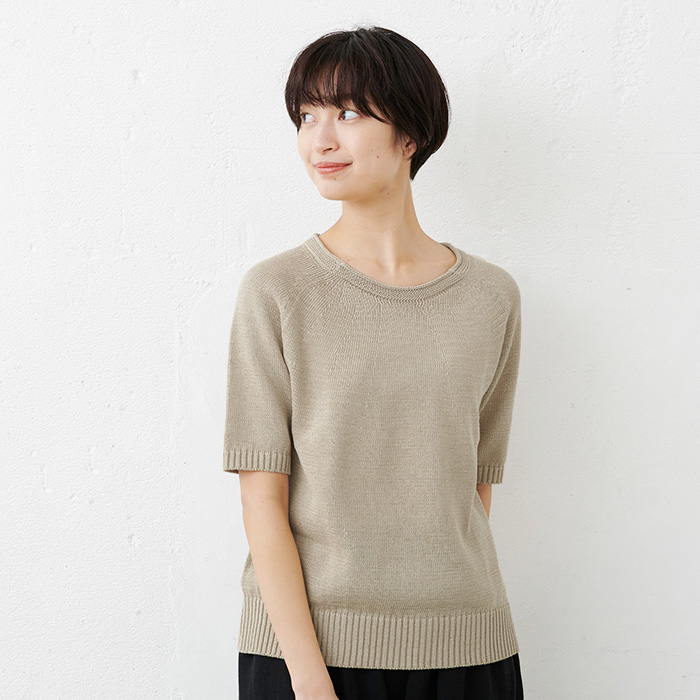 Amazon | [TOKYOBASIC] サマーセーター コットンニット 七分袖