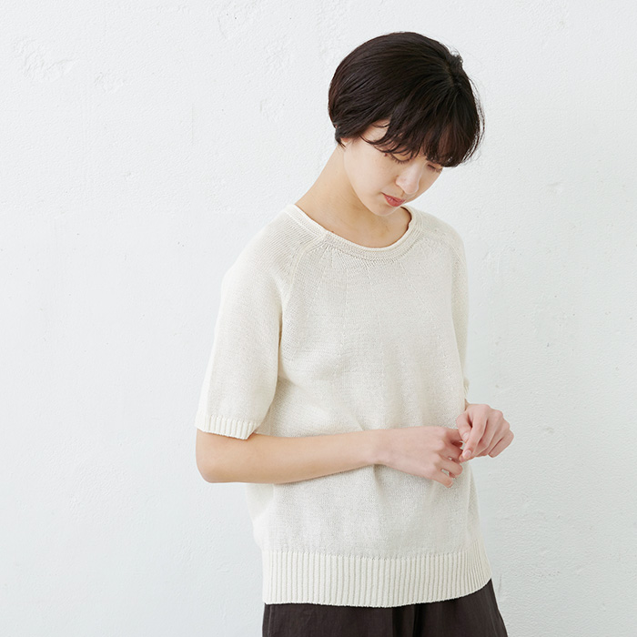 TOKYO BASIC サマーニット コットンニット レディース 半袖