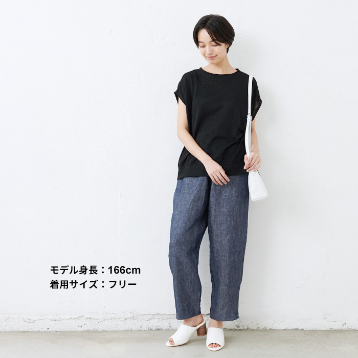 カットソー レディース 速乾 プレミアム リネン100％  フレンチスリーブ 日本製 40代 50代 | TOKYO BASIC | 19
