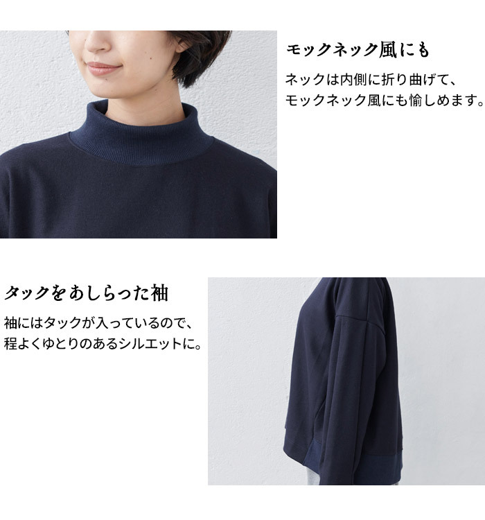 トレーナー レディース 50代 40代 圧縮ウール100％ リブ使い タートル プルオーバー 日本製 :tb-2011-05:TOKYO BASIC  東京ベーシック - 通販 - Yahoo!ショッピング