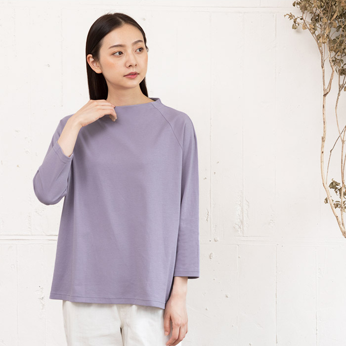 カットソー レディース 長袖 50代 ふわふわ コットン100% ボトルネック 日本製 爆買 | TOKYO BASIC | 02