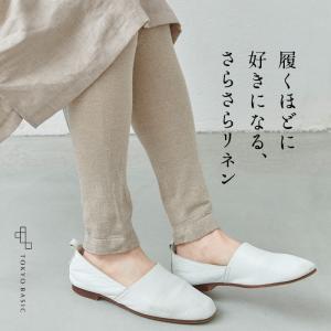 レギンス レディース 夏 10分丈 奈良の靴下屋さんの リネン レギンス 日本製 抗菌 速乾