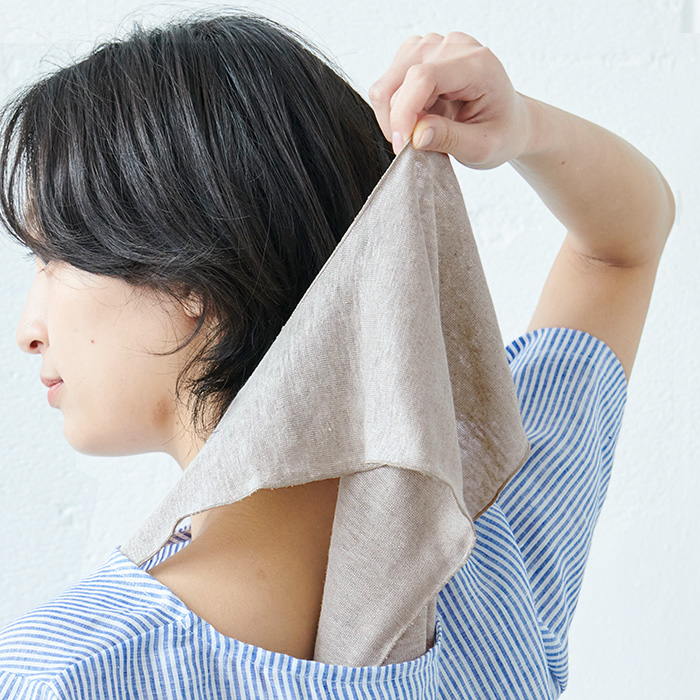 汗取りインナー 背中 脱げる 汗じみ防止 プレミアム リネン100% 汗取り インナー 日本製