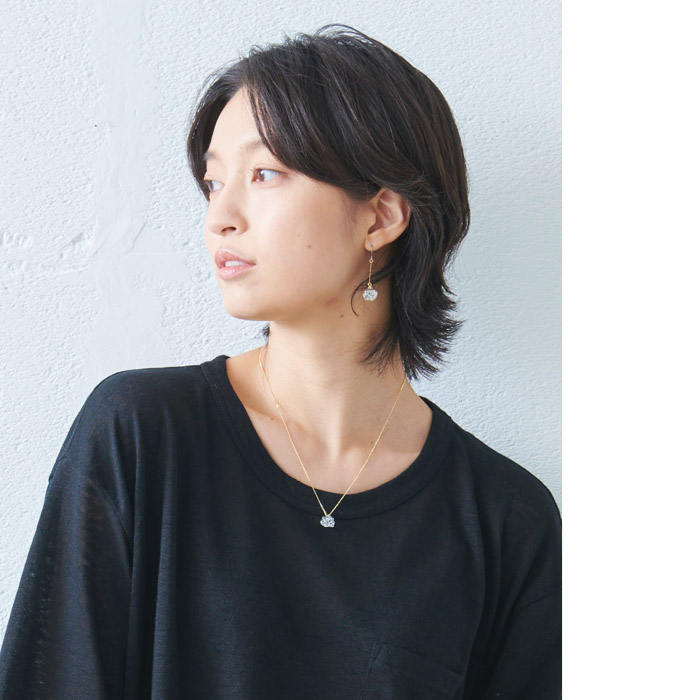 IDEE アスミビジュー　淡水パール　ピアス シロツメクサ ロングピアス IDEE アスミビジュー 淡水パール ピアス シロツメクサ ロングピアス