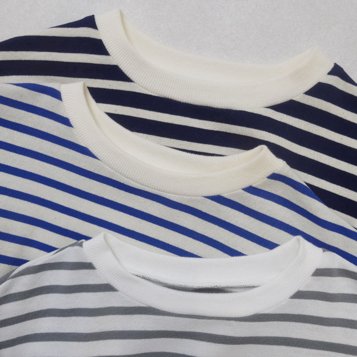 カットソー ロンt Ｔシャツ レディース メンフィス コットン100% ボーダー 長袖tシャツ 日本製 トップス ロングtシャツ | TOKYO BASIC | 21