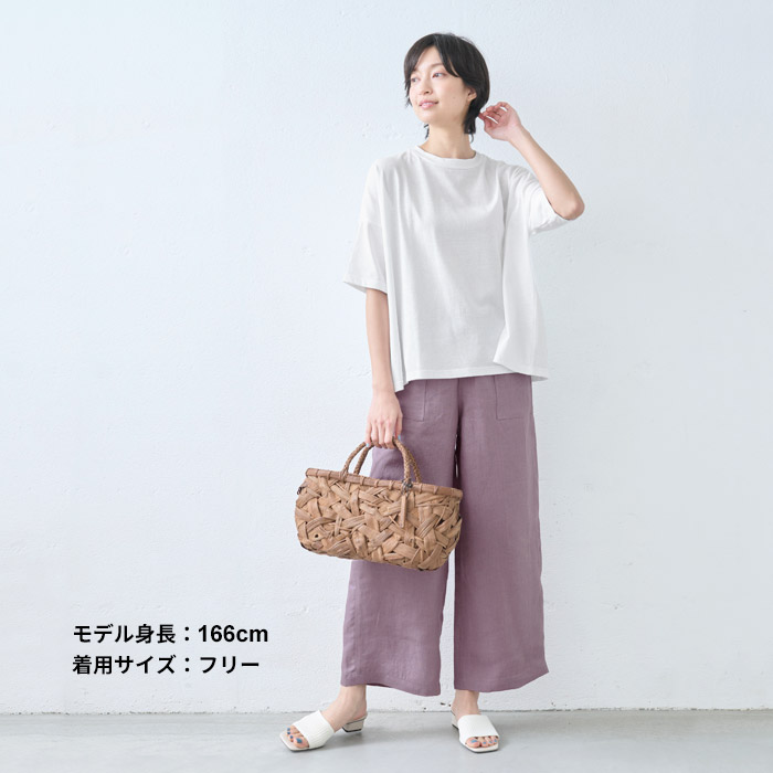 半袖tシャツ レディース カットソー メンフィス コットン100% ドロップショルダー Tシャツ 日本製 40代 50代 五分袖 5分袖 半袖 | TOKYO BASIC | 09
