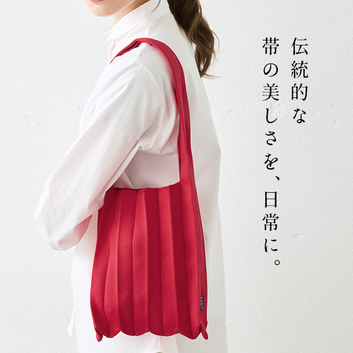 エコバッグ 折り畳み おしゃれ 小さめ 日本製 oobi！ プリーツニットバッグ MIDDLE 母の日 プレゼント ギフト |  | 02
