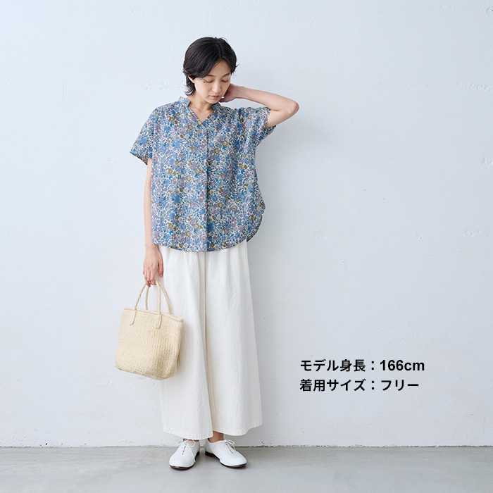 LIBERTY.（リバティ） 半袖 ブラウス 花柄 40代 50代 コットン100