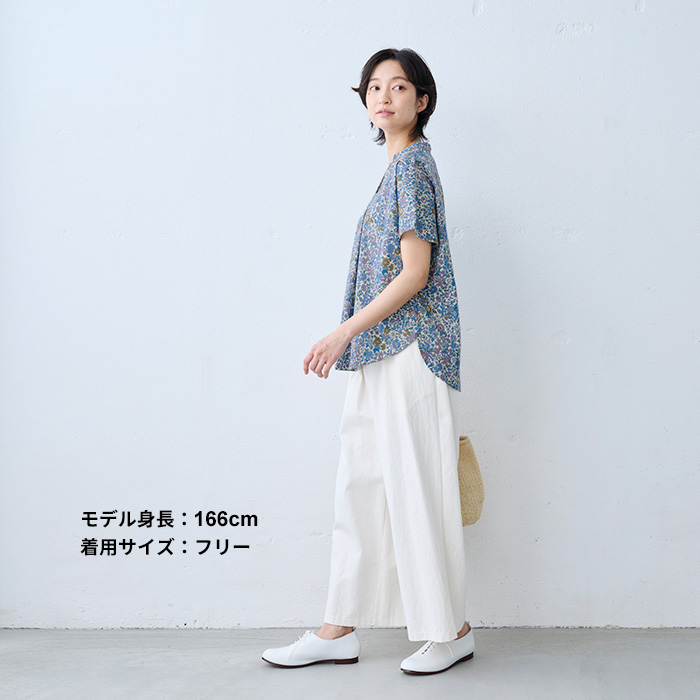 LIBERTY.（リバティ） 半袖 ブラウス 花柄 40代 50代 コットン100
