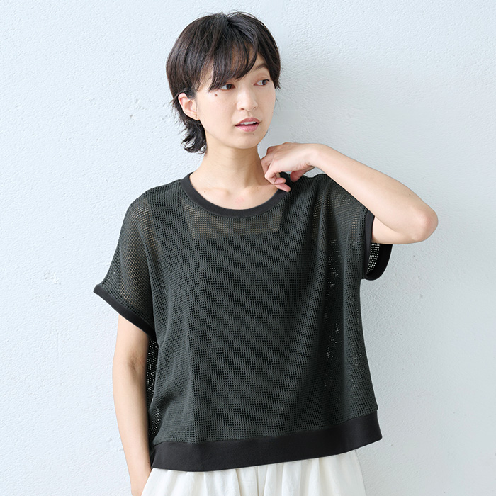 TOKYO BASIC メッシュニット トップス レディース 夏 フレンチ