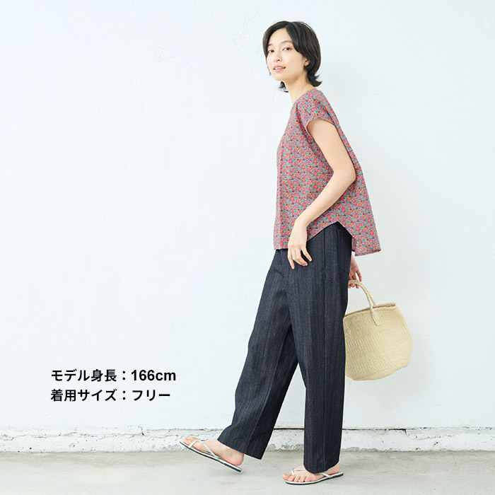 リバティ ブラウス レディース 半袖 夏 リバティプリント ミラクルウェーブ Tブラウス 日本製 涼しい 綿100％ 花柄 おしゃれ 大人 上品 LIBERTY. リバティ ブラウス レディース 半袖 夏 リバティ