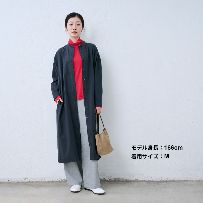 SB33 新品タグ付 IKITSUKE TOKYO タートルネックカットソー TOKYO BASIC カットソー 長袖 タートルネック 薄手 日本製 綿 カシミヤ
