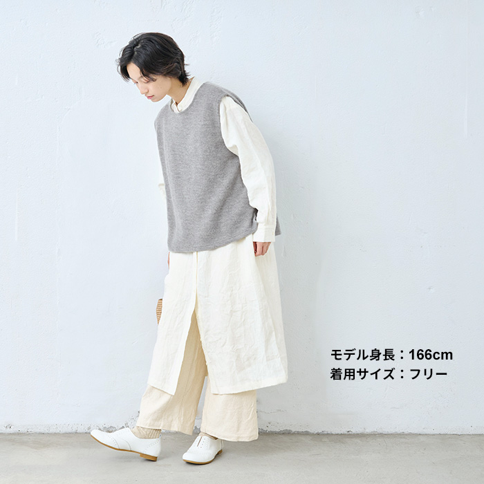 ワンピース レディース 長袖ワンピース 40代 50代 秋 羽織り 日本製 40番手フレンチリネン100% シャツワンピース | TOKYO BASIC | 13