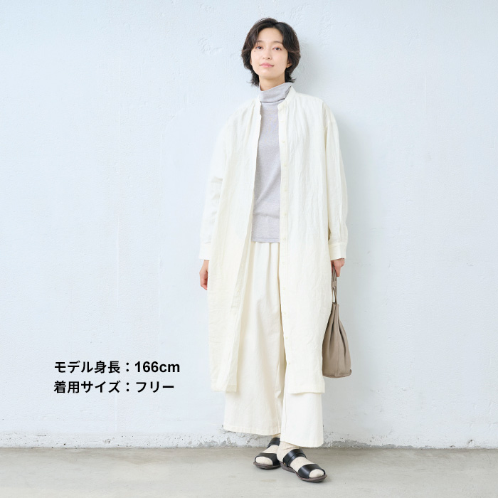 ワンピース レディース 長袖ワンピース 40代 50代 秋 羽織り 日本製 40番手フレンチリネン100% シャツワンピース | TOKYO BASIC | 11