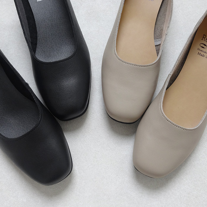 レシピ 靴 recipe  ローヒールパンプス 歩きやすい 痛くない 結婚式 黒 40代 50代 本革 3cmヒール ベーシックプレーン パンプス RP-559 日本製 | Recipe | 19