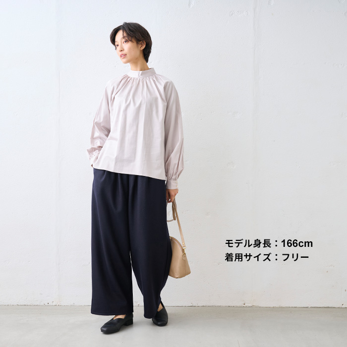 ワイドパンツ あったかパンツ レディース レディースパンツ 40代 50代 圧縮ウール100% 裏地付き 2タックワイドパンツ | TOKYO BASIC | 11