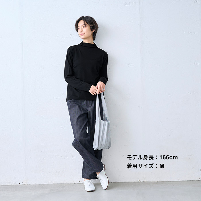 レディース トップス 長袖tシャツ やわらか ウォッシャブル メリノウール100% ボトルネック プルオーバー 日本製 爆買 | TOKYO BASIC | 18