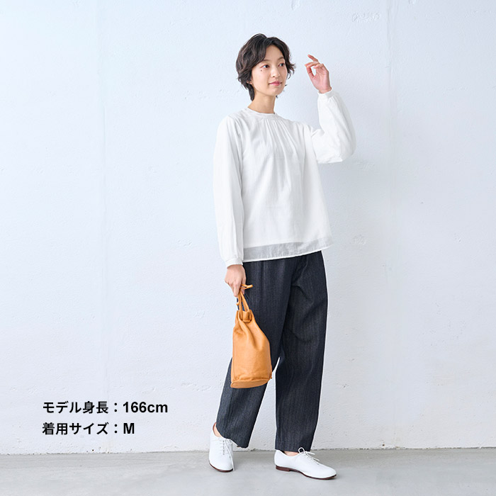 ブラウス 長袖 フォーマル レディース 白ブラウス コットン100% 2枚仕立て シフォンブラウス 日本製 40代 50代 セレモニー 爆買 | TOKYO BASIC | 11