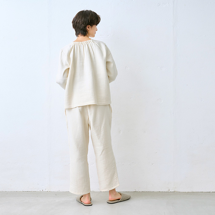ガーゼパジャマ 綿100% パジャマ レディース 冬 無染色 オーガニックコットン100% 6重ガーゼ ルームウェア 日本製 | TOKYO BASIC | 13