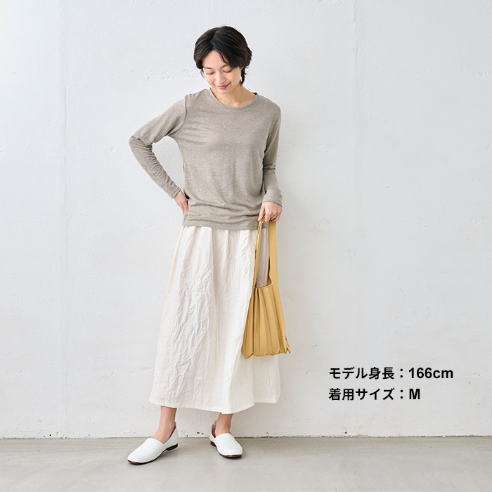 リネン ロンt 長袖tシャツ カットソー tシャツ レディース 40代 50代 日本製 長袖 プレミアム リネン100％ 長袖プルオーバー | TOKYO BASIC | 12