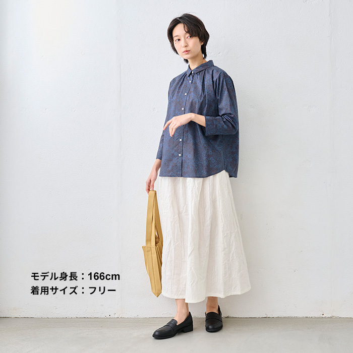 リバティ ブラウス 長袖 花柄 40代 50代 リバティプリント ギャザー使い シャツ 日本製 | LIBERTY. | 18