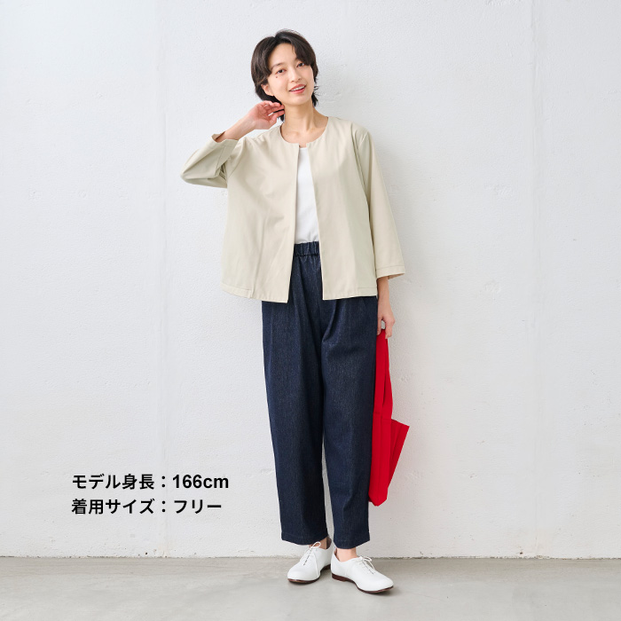 ノーカラージャケット レディース 春アウター 卒業式 入学式 セレモニー ジャケット 日本製 40代 50代 シルキーモックロディ― こなれジャケット | TOKYO BASIC | 13