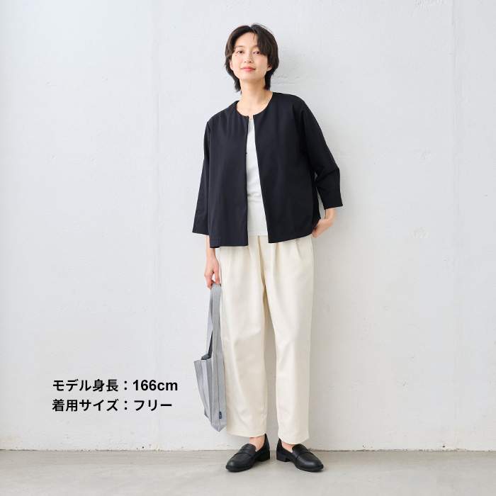 ノーカラージャケット レディース 春アウター 卒業式 入学式 セレモニー ジャケット 日本製 40代 50代 シルキーモックロディ― こなれジャケット | TOKYO BASIC | 19