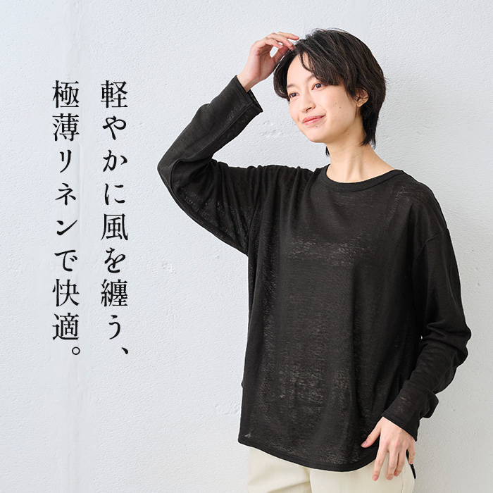 TOKYO BASIC リネン ロンt 長袖tシャツ カットソー tシャツ レディース