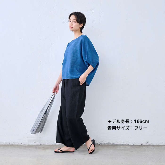 レディース トップス ブラウス シアートップス 40代 50代 日本製 40番手 フレンチリネンガーゼ プルオーバー | TOKYO BASIC | 13