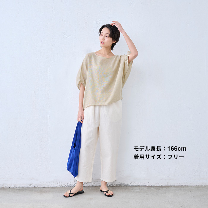 レディース トップス ブラウス シアートップス 40代 50代 日本製 40番手 フレンチリネンガーゼ プルオーバー | TOKYO BASIC | 10