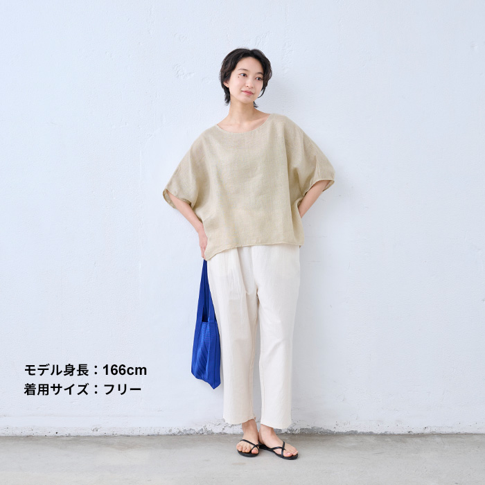 レディース トップス ブラウス シアートップス 40代 50代 日本製 40番手 フレンチリネンガーゼ プルオーバー | TOKYO BASIC | 11