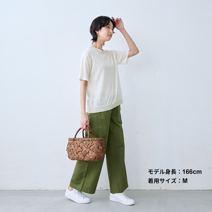 tシャツ レディース トップス カットソー 半袖tシャツ 40代 50代 日本製 速乾 プレミアム リネン100％ 編立リブ使い プルオーバー | TOKYO BASIC | 12