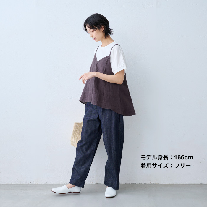 ビスチェ キャミソール 重ね着 キャミ リネン 40代 50代 日本製 60番手 フレンチリネン100% オーバーキャミソール | TOKYO BASIC | 11