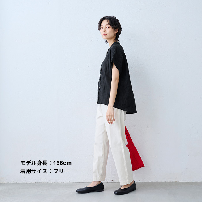 TOKYO BASIC シャツ レディース 半袖 ブラウス リネンシャツ 60番手