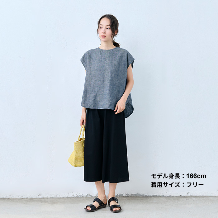 リネンシャツ ブラウス 半袖 40代 50代 シャツ 60番手フレンチリネン100% ダンガリー Tブラウス 日本製 | TOKYO BASIC | 10