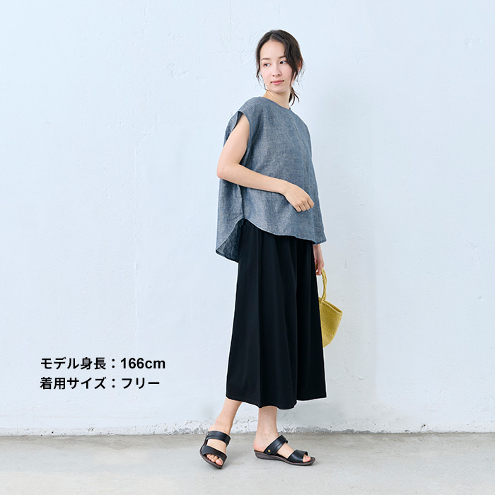 リネンシャツ ブラウス 半袖 40代 50代 シャツ 60番手フレンチリネン100% ダンガリー Tブラウス 日本製 | TOKYO BASIC | 11