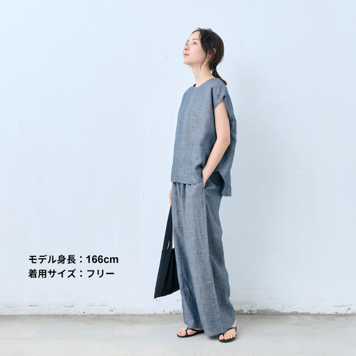 リネンシャツ ブラウス 半袖 40代 50代 シャツ 60番手フレンチリネン100% ダンガリー Tブラウス 日本製 | TOKYO BASIC | 13