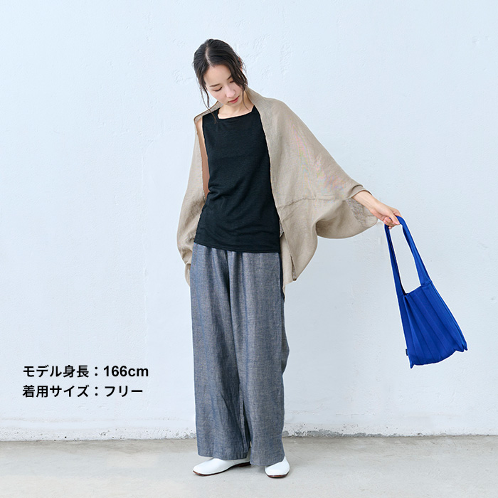 ワイドパンツ レディース イージーパンツ 夏 パンツ 50代 40代 60番手フレンチリネン100% ダンガリー ワイドパンツ 日本製 | TOKYO BASIC | 11
