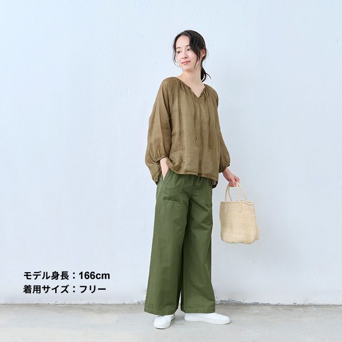 TOKYO BASIC レディース シアー トップス 透け感 ブラウス 七分袖 夏
