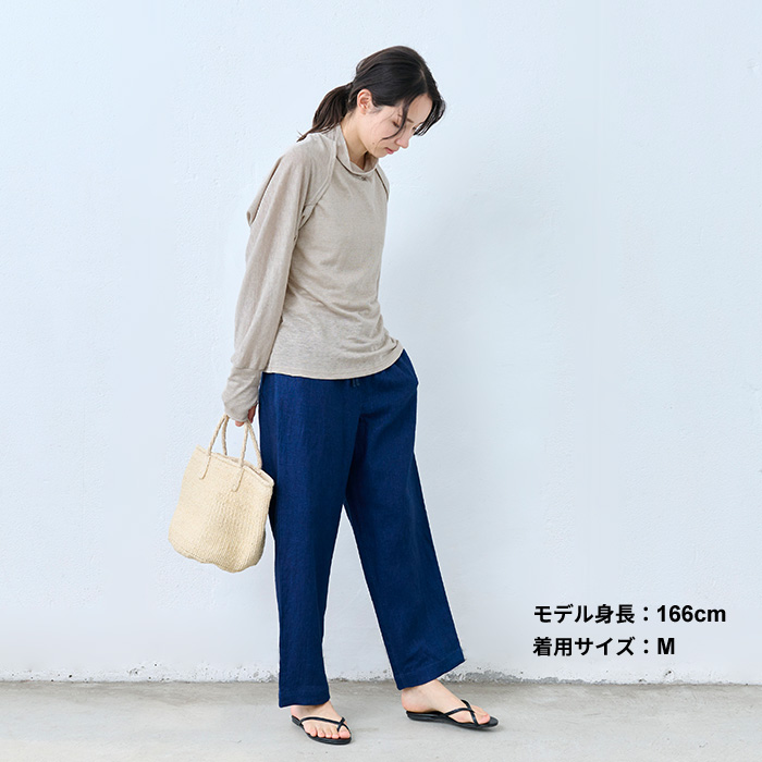 涼しい 速乾 tシャツ レディース トップス カットソー プレミアム リネン100％ ノースリーブ タートル プルオーバー 日本製 40代 50代 | TOKYO BASIC | 11