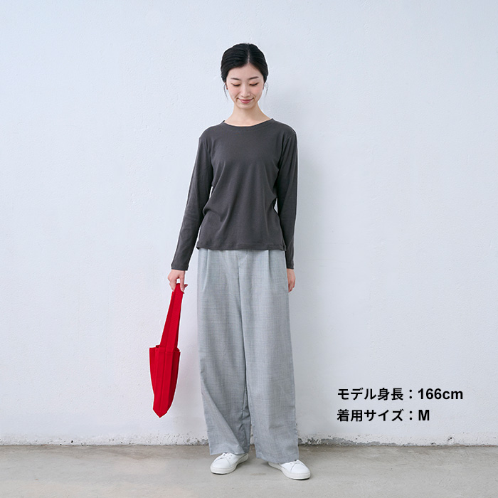 長袖tシャツ レディース トップス カットソー ロンt 日本製 40代 50代 綿 カシミヤ フライス 長袖 プルオーバー | TOKYO BASIC | 14