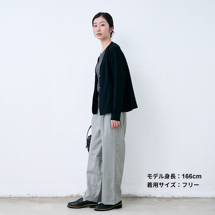 タックワイドパンツ レディース 洗えるウール 40代 50代 日本製 ウォッシャブルウール100% タック ワイドパンツ | TOKYO BASIC | 11