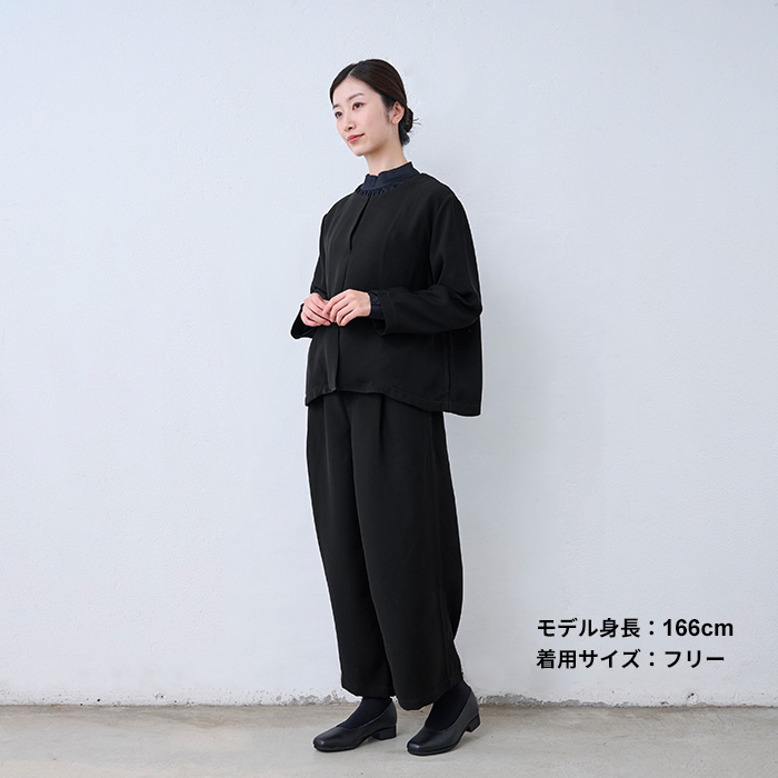 洗える 喪服 レディース 礼服 婦人礼服 オールシーズン 日本製 40代 50代 ブラックフォーマル ウォッシャブル こなれジャケット | TOKYO BASIC | 14